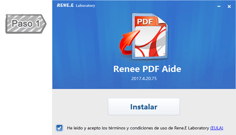 Paso 1: Instalar Renee PDF Aide