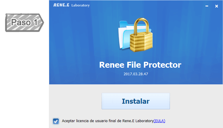 Paso1: Instalar Renee File Protector