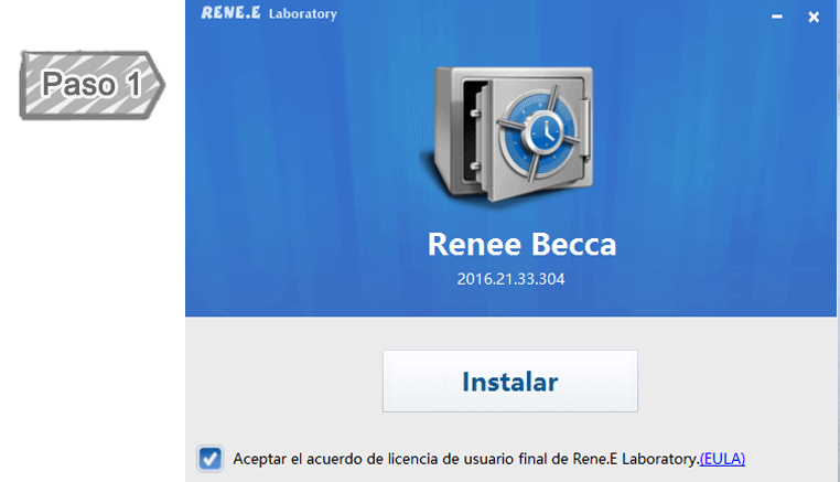 Primero instalar Renee Becca