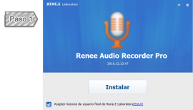 Paso1: Instalar Renee Audio Recorder Pro