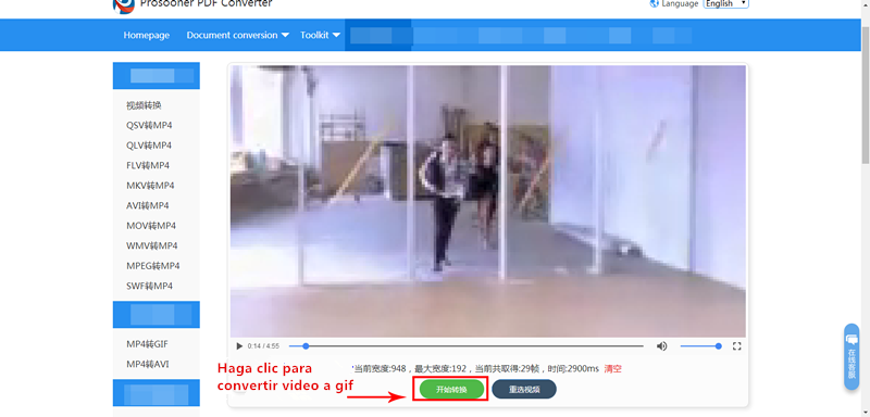 convertir video a gif en Prosooner PDF Converter