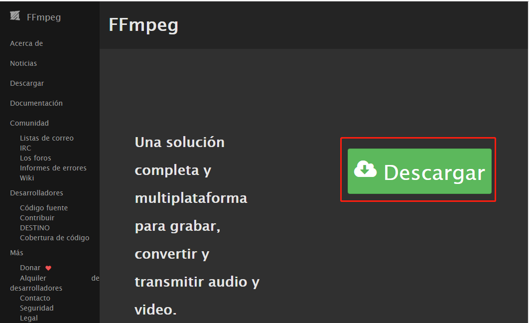 Convertir formatos de video con FFmpeg