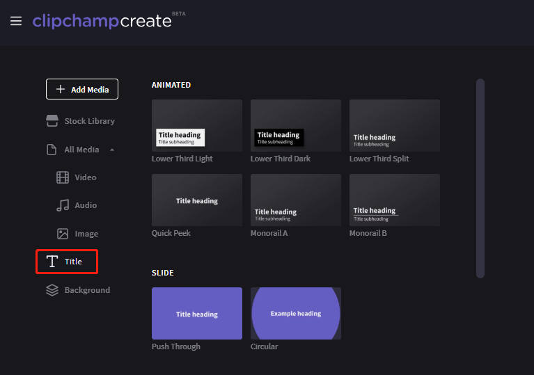 ClipChamp create, el editor de vídeo en línea