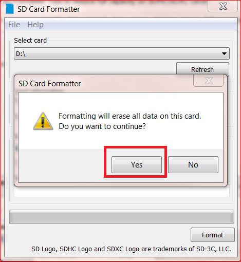 formatear tarjeta sd con la herramienta SDFormatter