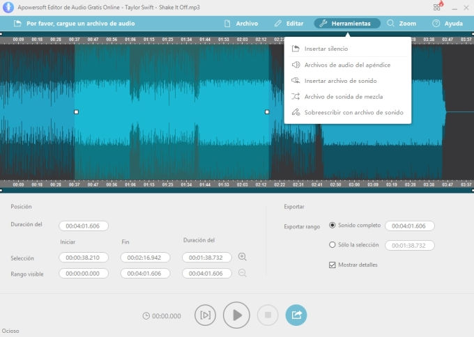 Apowersoft:: aplicación para cortar musica