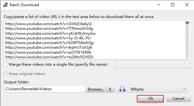 descargar la lista de reproducción de YouTube en MP3 con VDownloader