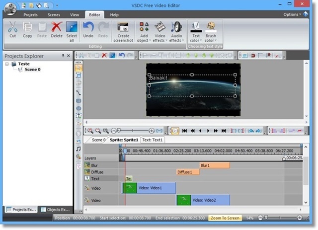 VSDC Free Video Editor:programa para cortar videos