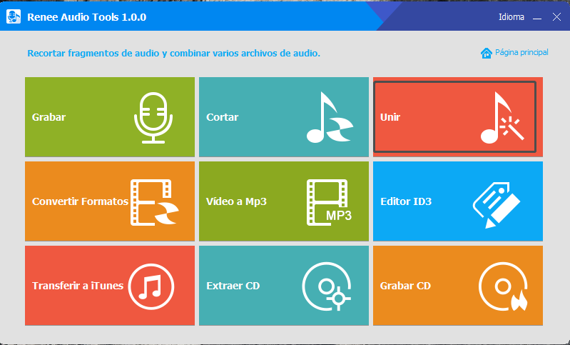unir varios archivos MP3 con renee audio tools