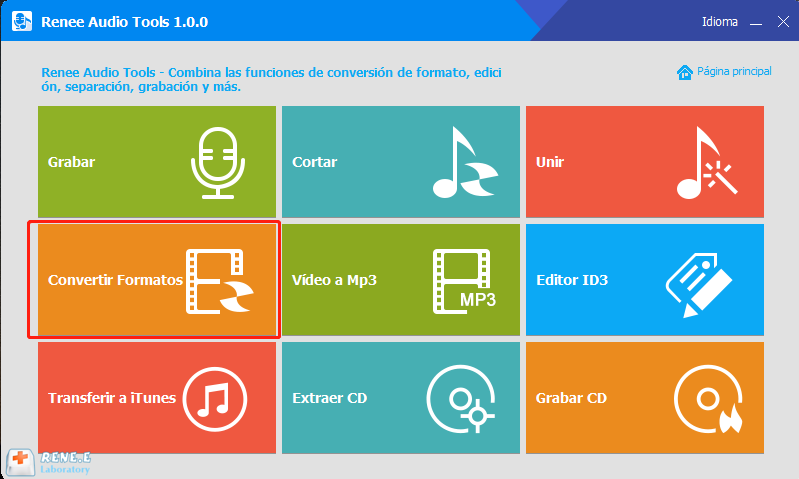 Renee audio tools: Programa gratuito para editar MP3 en Windows