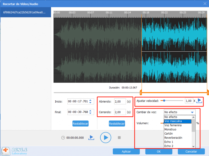 Renee audio tools: Programa gratuito para editar MP3 en Windows