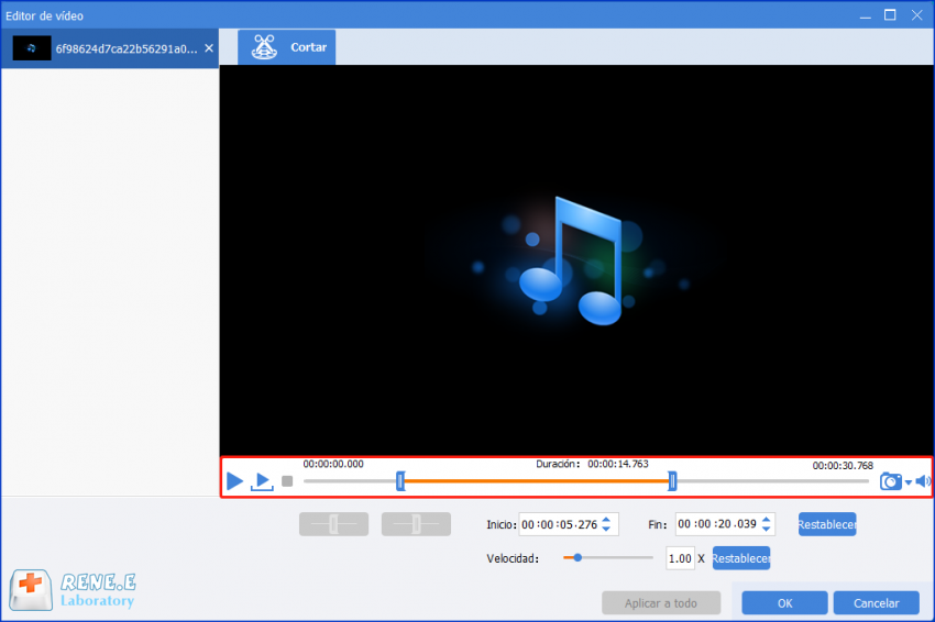 cortar el video mp3