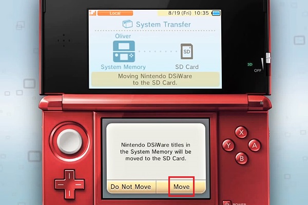 transferir datos en la tarjeta SD nintendo 3DS