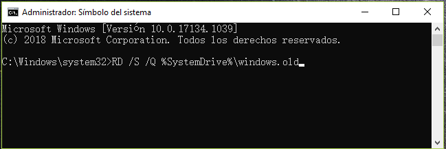 D / S / Q% SystemDrive% \ windows.old.