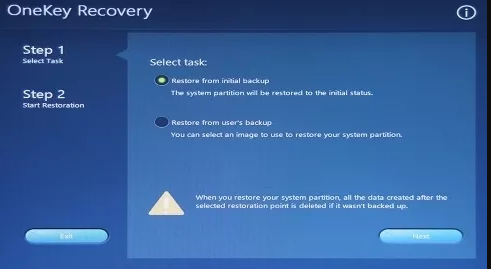 Formatear la laptop Lenovo con OneKey Recovery