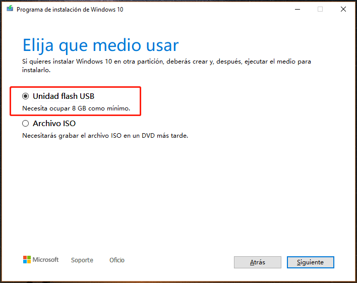 instalar windows 10 desde usb con MediaCreationTool