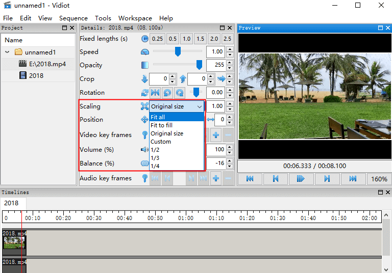 Ampliar video con Vidiot