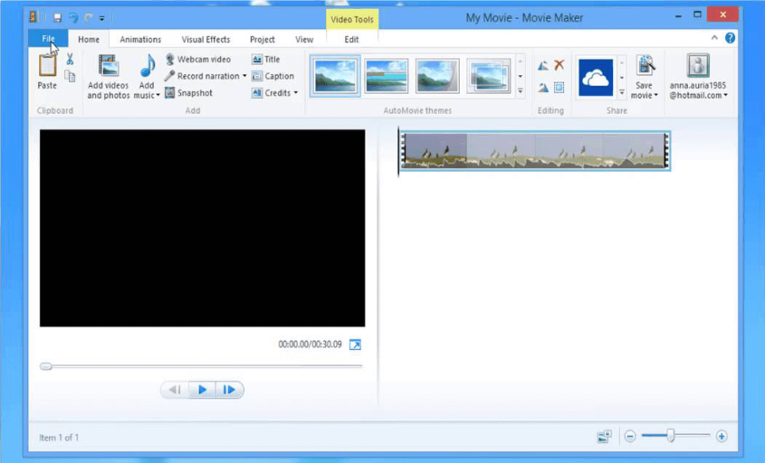 zoom video con Windows Movie Maker