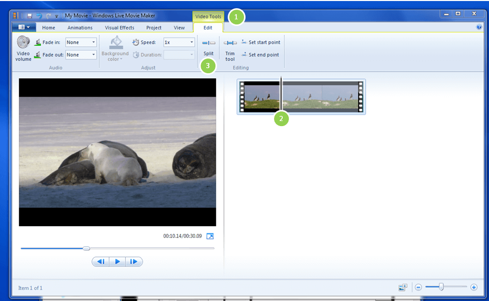 cómo cortar un video en movie maker