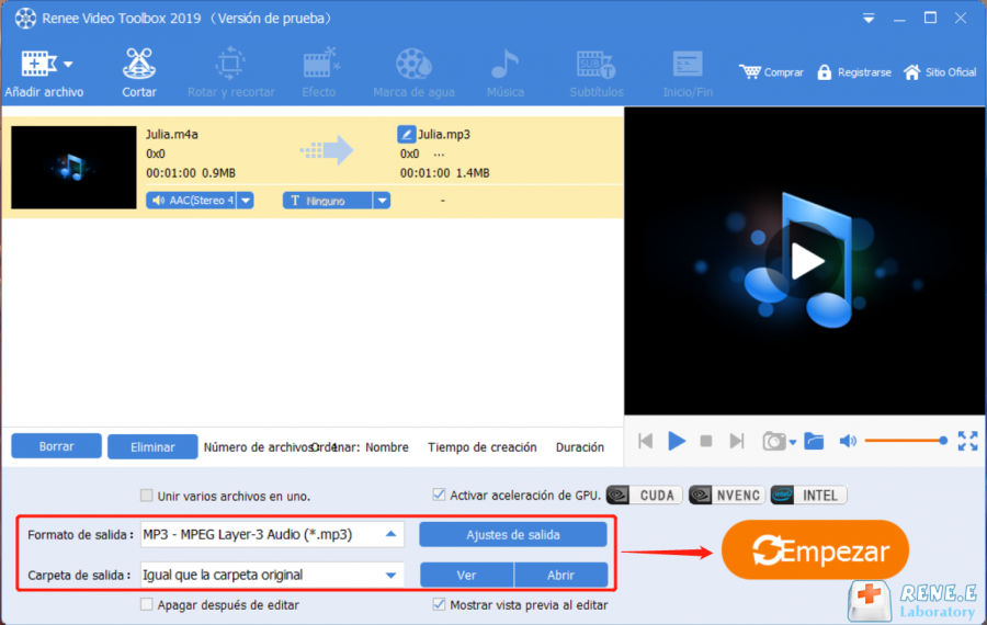 video editor pro m4a a mp3