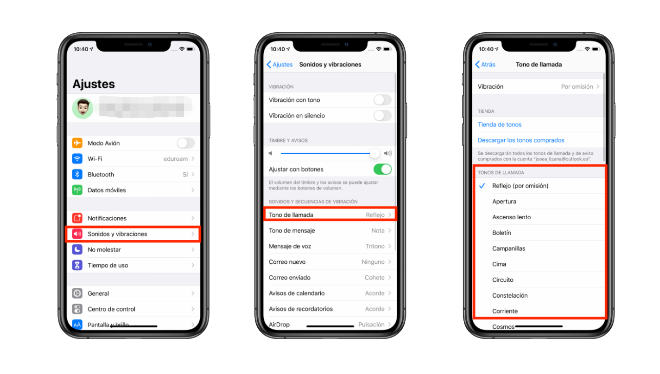 cómo cambiar tono de llamada en iphone