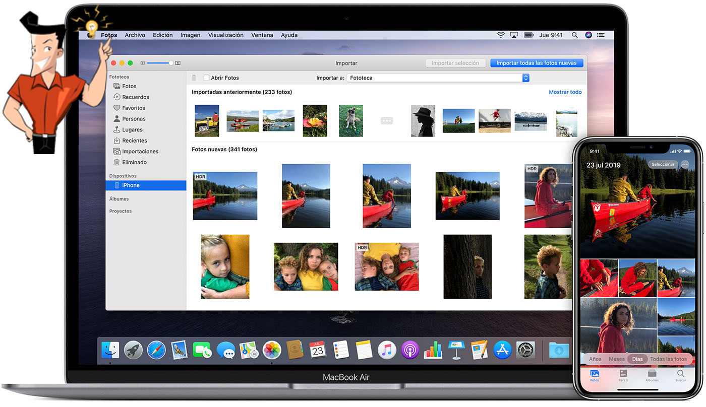 sincronizar fotos de iPhone con Mac