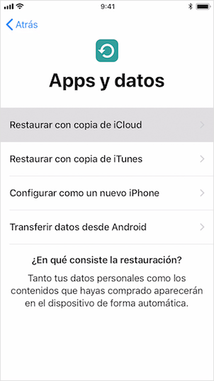 restaurar iphone de fábrica