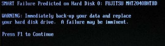 error SMART Failure Predicted on Hard Disk